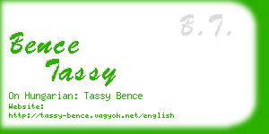 bence tassy business card